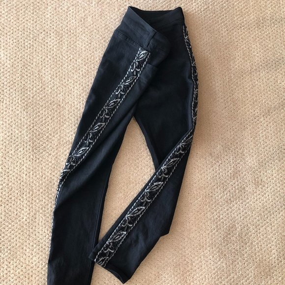 Black Jeans with Silver Embroidery - Picture 8 of 10